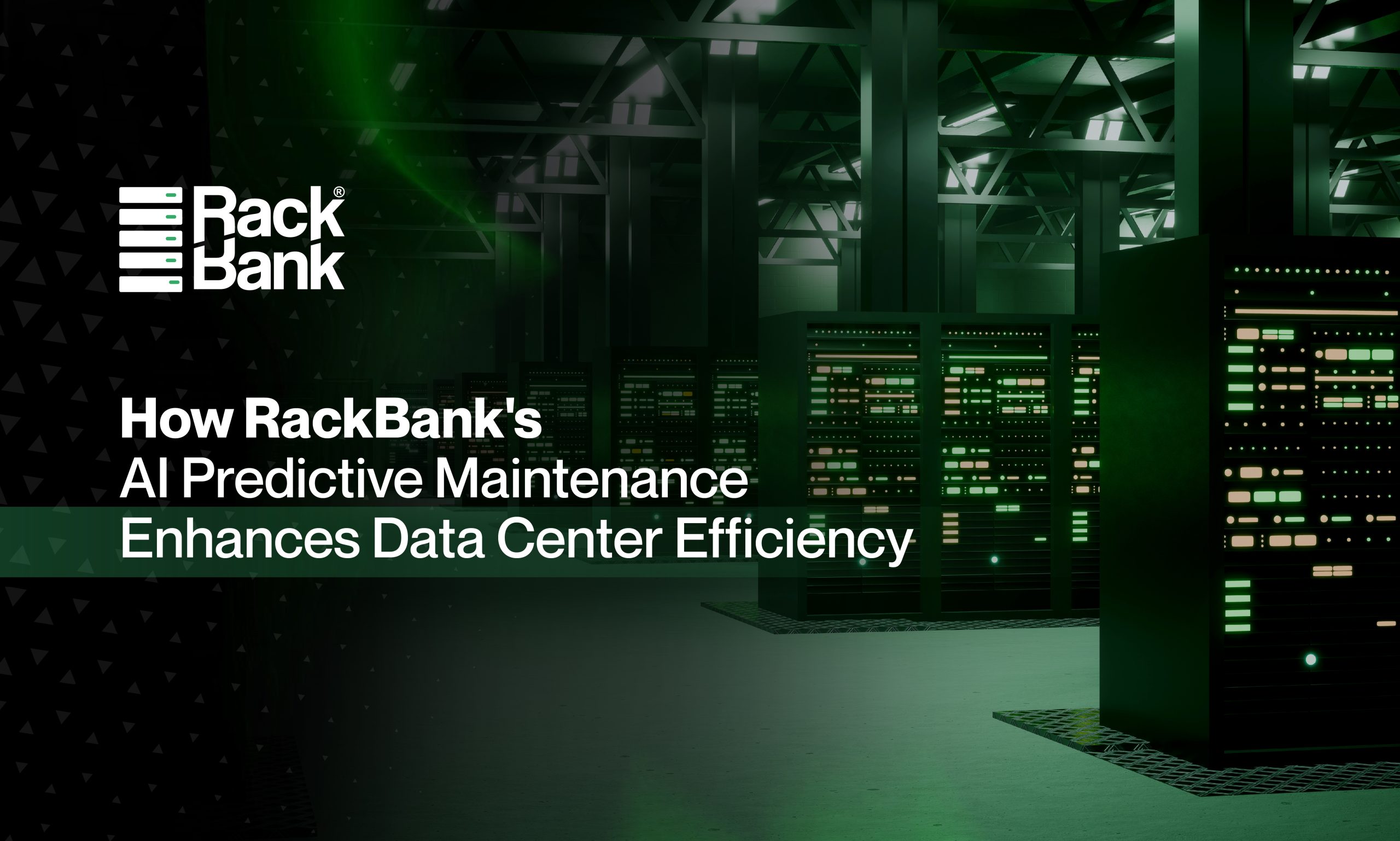 AI predictive maintenance system optimizing RackBank data center operations for maximum efficiency