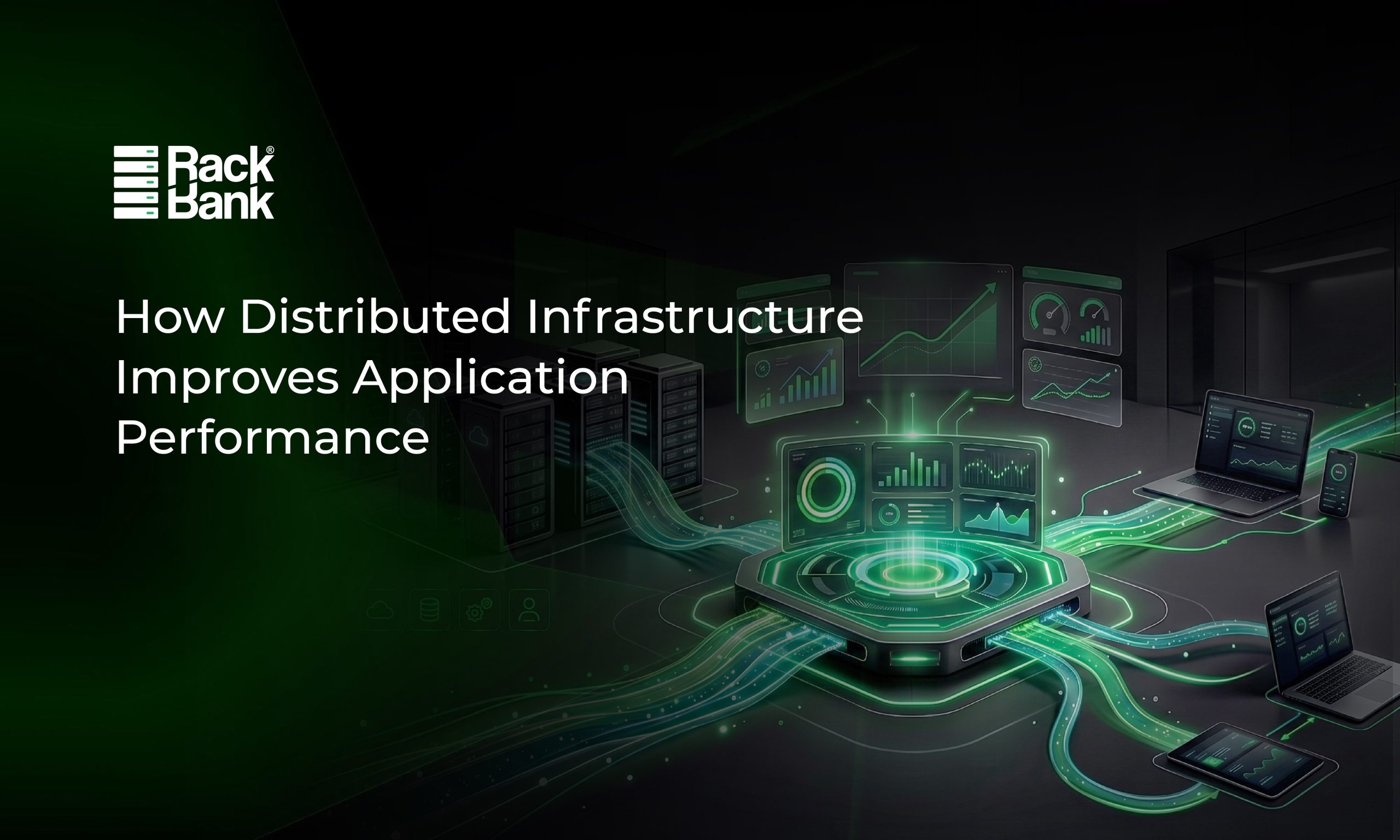 Distributed infrastructure network diagram showing multi-region compute nodes reducing application latency